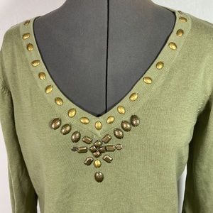 R.Q.T. Light Weight Pull Over 3/4 Sleeve Sweater Size L New With Tag